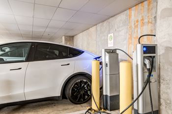Convenient electric car charging in our controlled-access parking garage